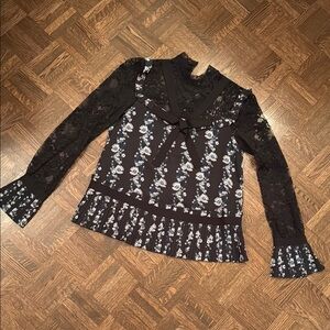 H&M Erdem Floral Lace Women's Top size 2